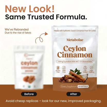 Cannella di Ceylon equivalente a 7200 mg con olio MCT